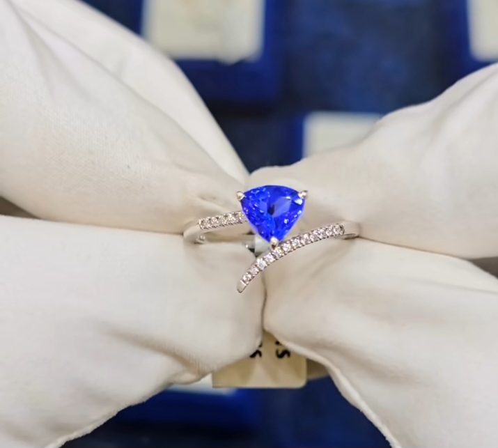 Silver Coated Tanzanite Ring
