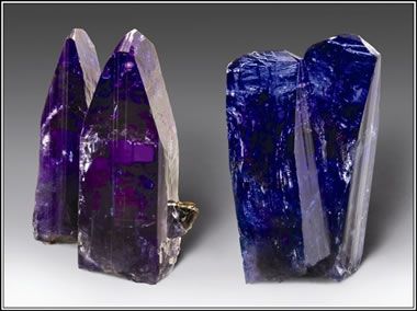 Natural blue tanzanite